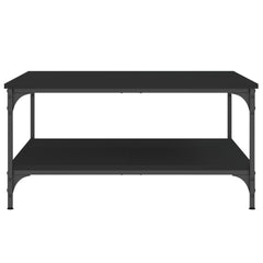 vidaXL Coffee Table Black 80x80x40 cm Engineered Wood 5