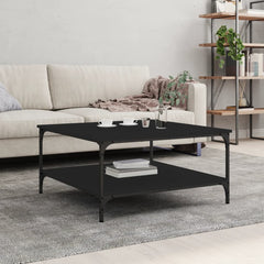 vidaXL Coffee Table Black 80x80x40 cm Engineered Wood 1