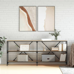 Console Table 180x30x75 cm Engineered Wood and Iron Sonoma oak