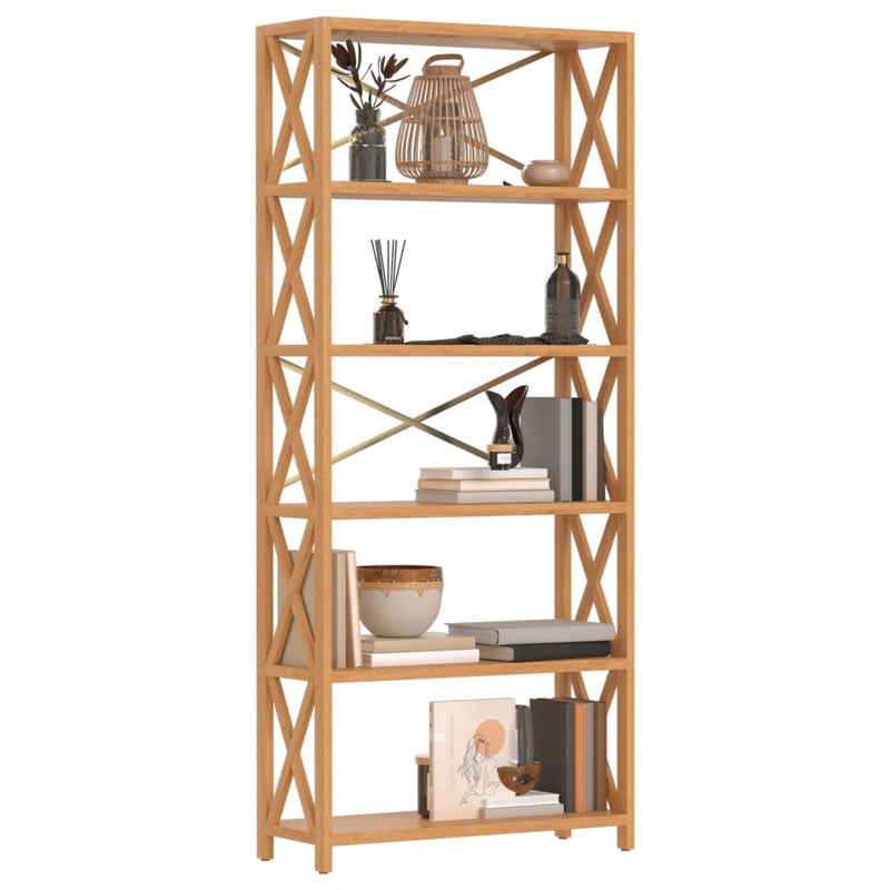 6-Tier Shelf 80x30x181 cm Solid Wood Oak