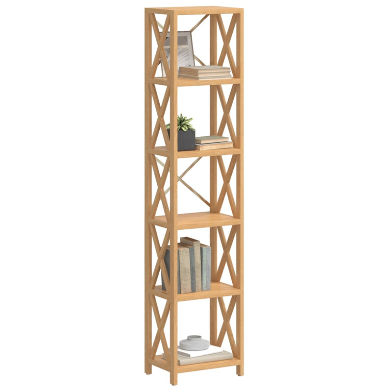 6-Tier Shelf 40x30x181 cm Solid Wood Oak