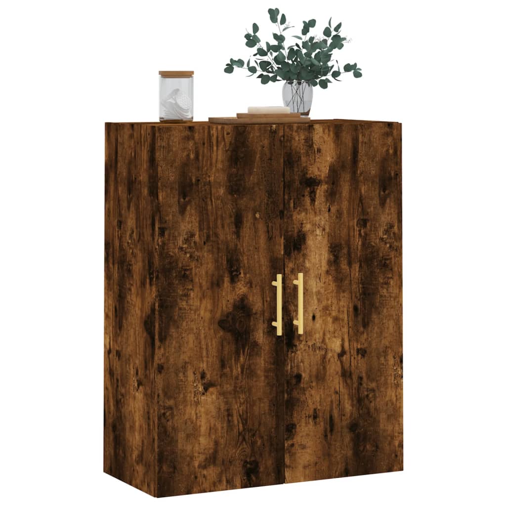 vidaXL Wall Mounted Cabinet Smoked Oak 69.5x34x90 cm 4