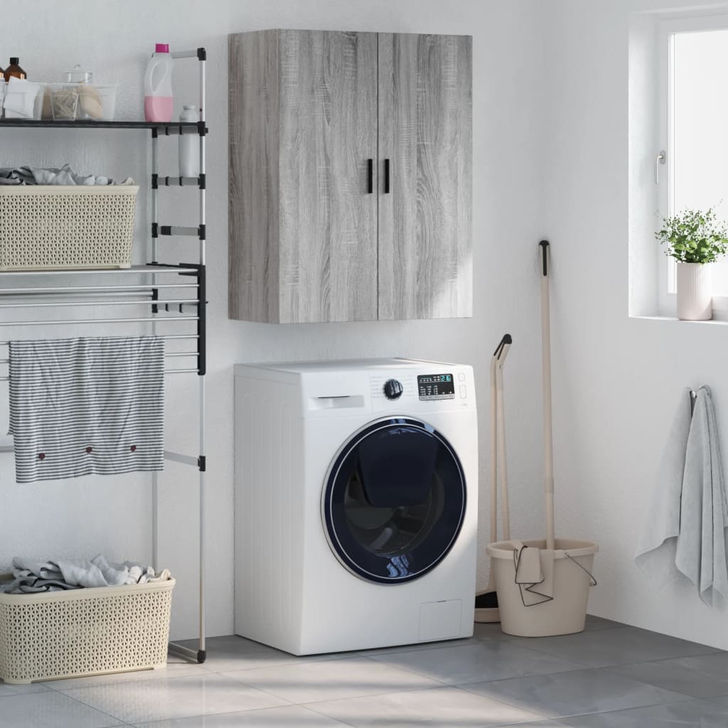 Wall Mounted Cabinet 69,5x34x90 cm Grey sonoma