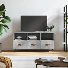 vidaXL TV Cabinet Concrete Grey 102x36x50 cm Engineered Wood 1