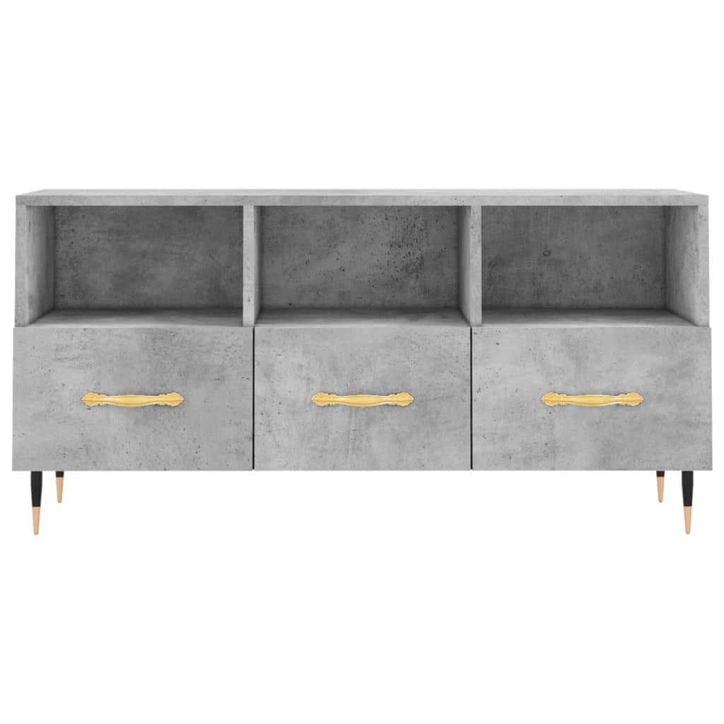 vidaXL TV Cabinet Concrete Grey 102x36x50 cm Engineered Wood 5