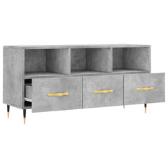 vidaXL TV Cabinet Concrete Grey 102x36x50 cm Engineered Wood 6