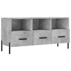 vidaXL TV Cabinet Concrete Grey 102x36x50 cm Engineered Wood 2