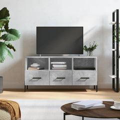 vidaXL TV Cabinet Concrete Grey 102x36x50 cm Engineered Wood 1