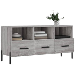 vidaXL TV Cabinet Grey Sonoma 102x36x50 cm Engineered Wood 3