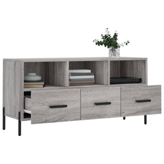 vidaXL TV Cabinet Grey Sonoma 102x36x50 cm Engineered Wood 4
