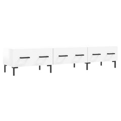vidaXL TV Cabinet High Gloss White 150x36x30 cm Engineered Wood 2