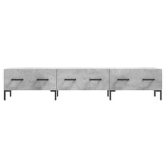 vidaXL TV Cabinet Concrete Grey 150x36x30 cm Engineered Wood 5