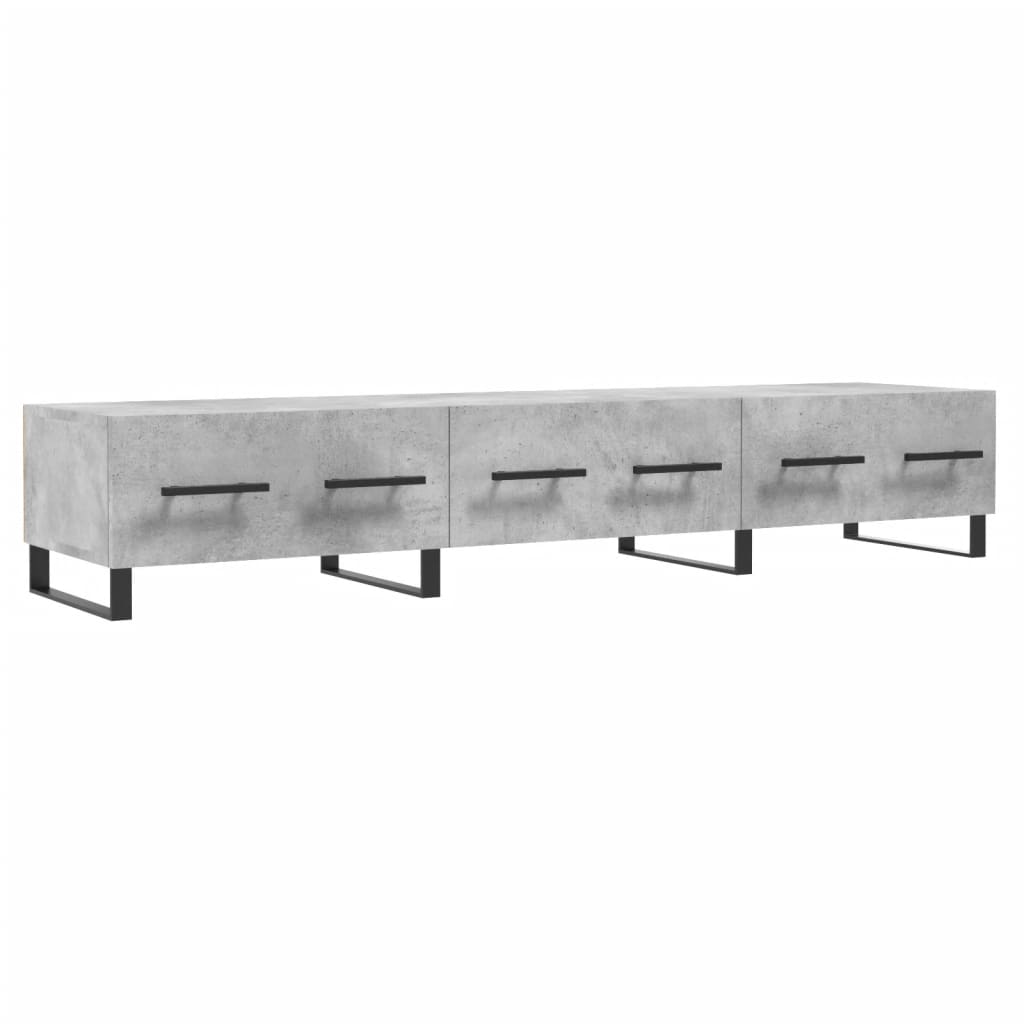 vidaXL TV Cabinet Concrete Grey 150x36x30 cm Engineered Wood 2