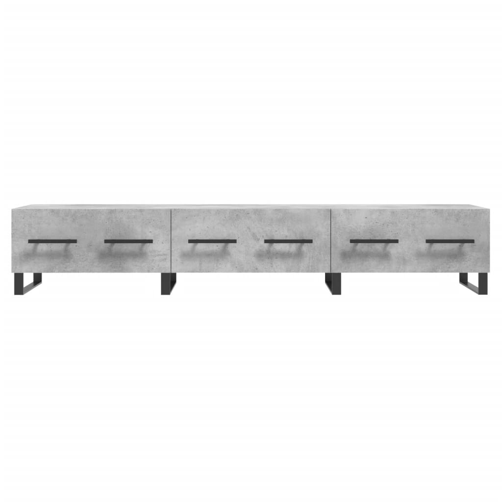 vidaXL TV Cabinet Concrete Grey 150x36x30 cm Engineered Wood 3