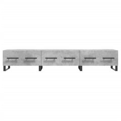 vidaXL TV Cabinet Concrete Grey 150x36x30 cm Engineered Wood 3