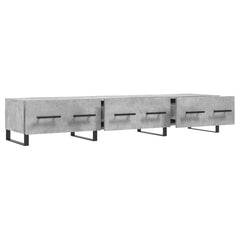 vidaXL TV Cabinet Concrete Grey 150x36x30 cm Engineered Wood 4