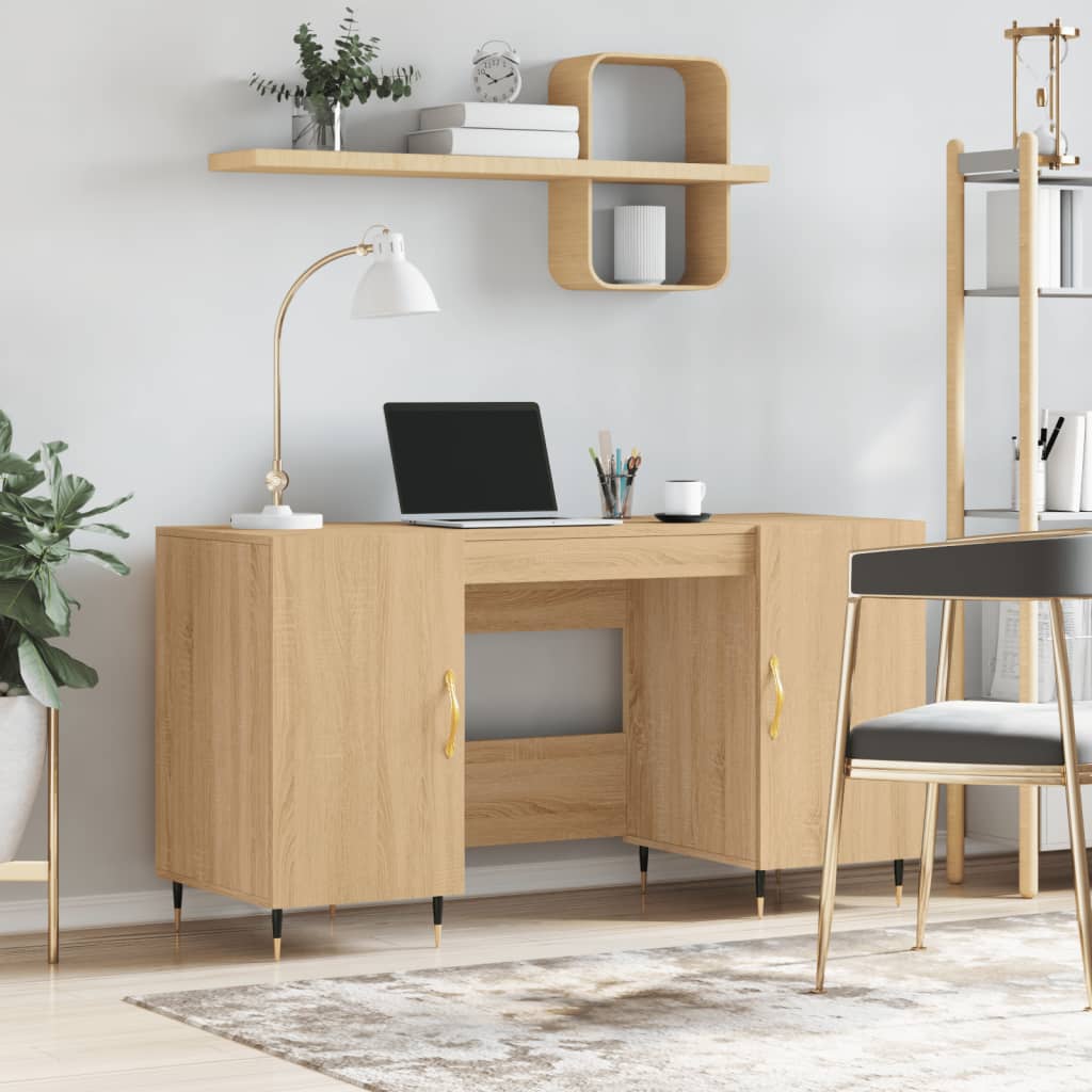 Desk 140x50x75 cm Engineered Wood Sonoma oak