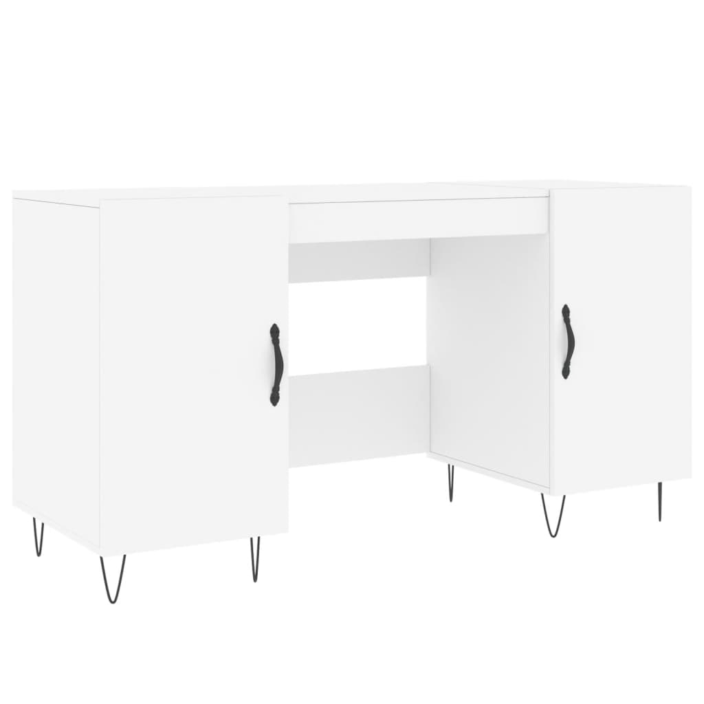 Desk 140x50x75 cm Engineered Wood White