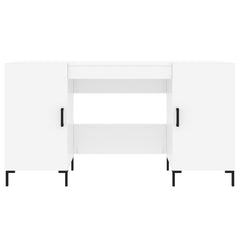 vidaXL Desk High Gloss White 140x50x75 cm Engineered Wood 4