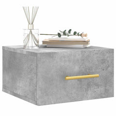 vidaXL Wall-mounted Bedside Cabinets 2 pcs Concrete Grey 35x35x20 cm 3
