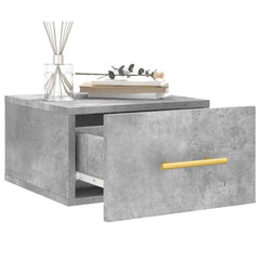 vidaXL Wall-mounted Bedside Cabinets 2 pcs Concrete Grey 35x35x20 cm 4
