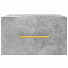 vidaXL Wall-mounted Bedside Cabinets 2 pcs Concrete Grey 35x35x20 cm 6