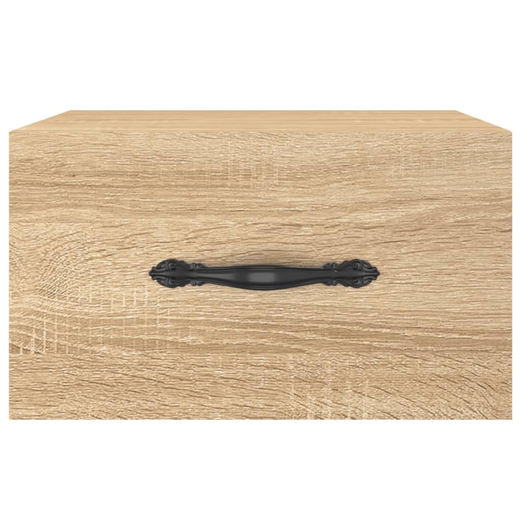 vidaXL Wall-mounted Bedside Cabinets 2 pcs Sonoma Oak 35x35x20 cm 6