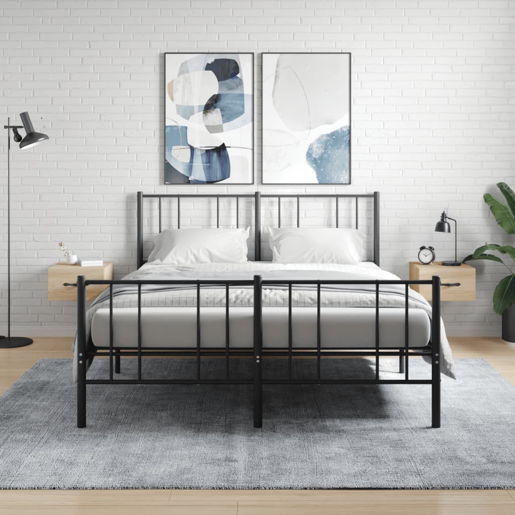 vidaXL Wall-mounted Bedside Cabinets 2 pcs Sonoma Oak 35x35x20 cm 1