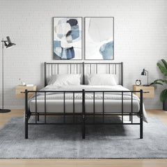 vidaXL Wall-mounted Bedside Cabinets 2 pcs Sonoma Oak 35x35x20 cm 1