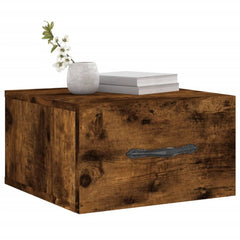 vidaXL Wall-mounted Bedside Cabinets 2 pcs Smoked Oak 35x35x20 cm 3