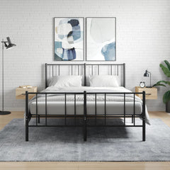 vidaXL Wall-mounted Bedside Cabinets 2 pcs Sonoma Oak 35x35x20 cm 1