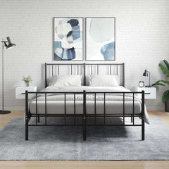 vidaXL Wall-mounted Bedside Cabinets 2 pcs White 35x35x20 cm 1