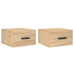 vidaXL Wall-mounted Bedside Cabinets 2 pcs Sonoma Oak 35x35x20 cm 2