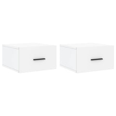 vidaXL Wall-mounted Bedside Cabinets 2 pcs White 35x35x20 cm 2