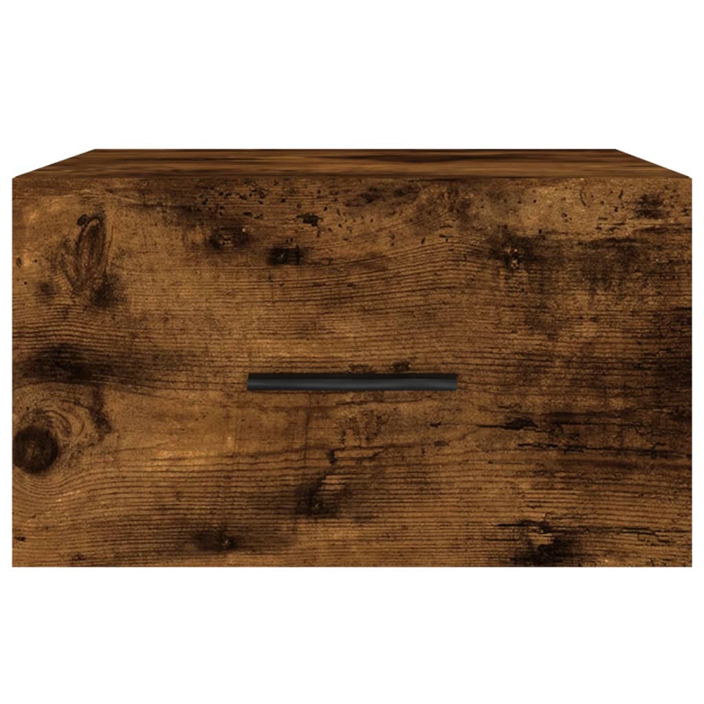 vidaXL Wall-mounted Bedside Cabinets 2 pcs Smoked Oak 35x35x20 cm 6