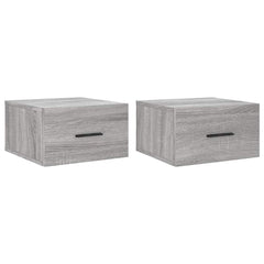 vidaXL Wall-mounted Bedside Cabinets 2 pcs Grey Sonoma 35x35x20 cm 2