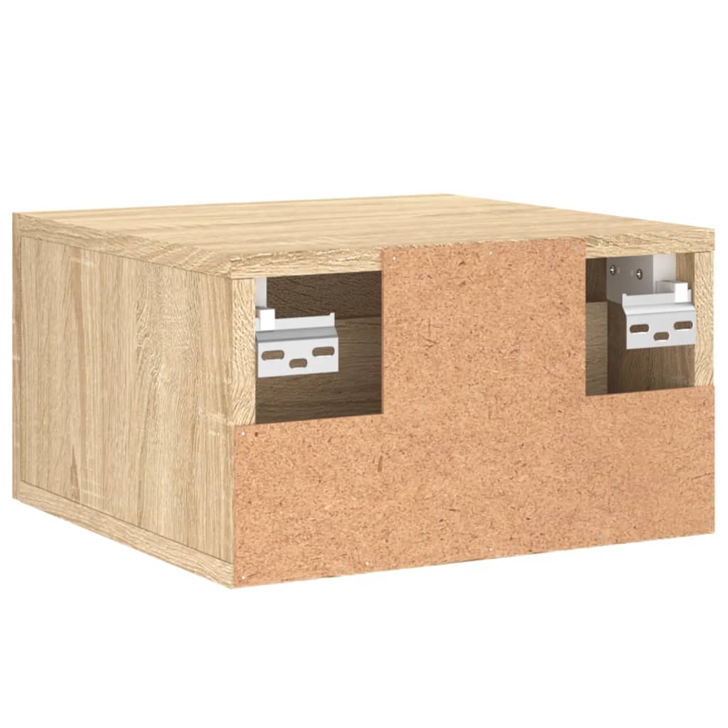 vidaXL Wall-mounted Bedside Cabinets 2 pcs Sonoma Oak 35x35x20 cm 6