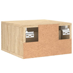 vidaXL Wall-mounted Bedside Cabinets 2 pcs Sonoma Oak 35x35x20 cm 6