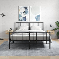 vidaXL Wall-mounted Bedside Cabinets 2 pcs Sonoma Oak 35x35x20 cm 1