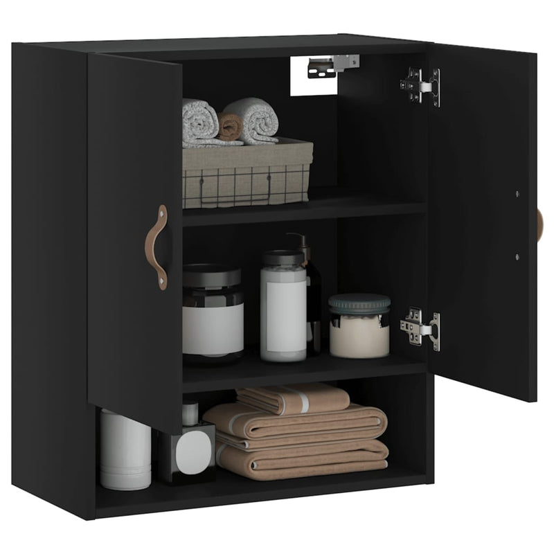 Wall Cabinet Black 60x31x70 cm Engineered Wood