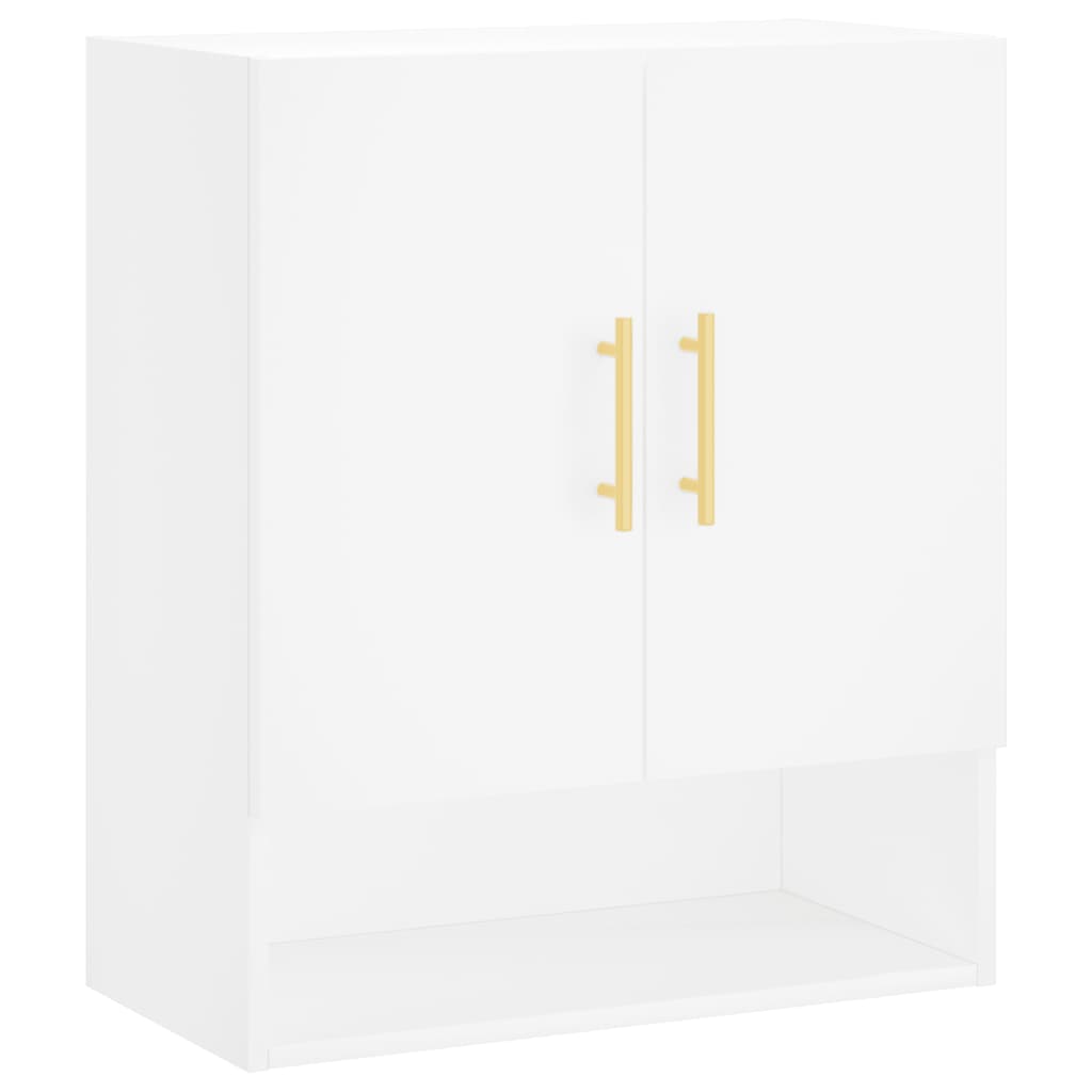Wall Cabinet White Engineered Wood, image 2