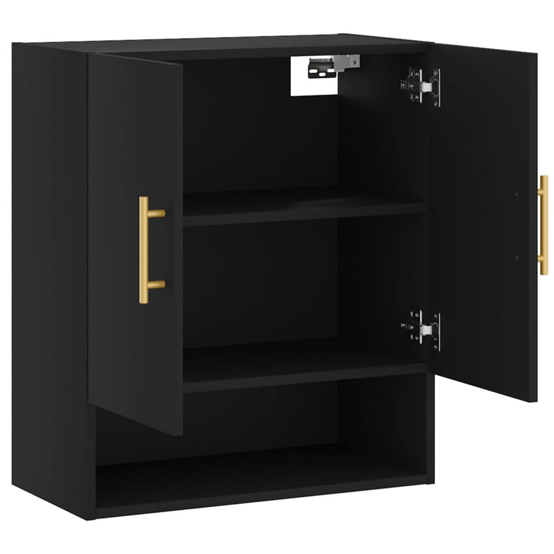 Wall Cabinet Black 60x31x70 cm Engineered Wood