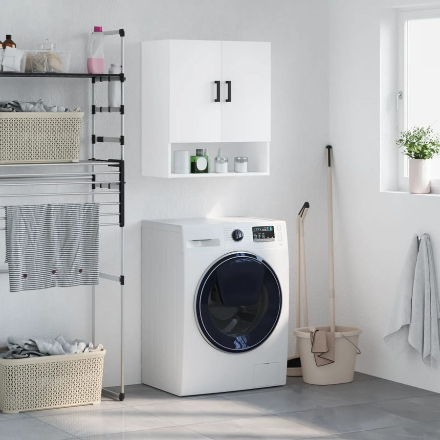 Wall Cabinet White Engineered Wood