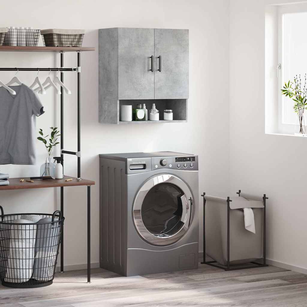 Wall Cabinet 60x31x70 cm Engineered Wood Concrete grey