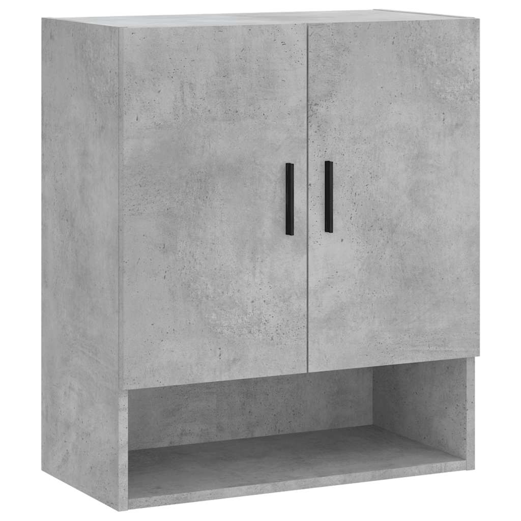 Wall Cabinet Concrete Grey Engineered Wood, image 2