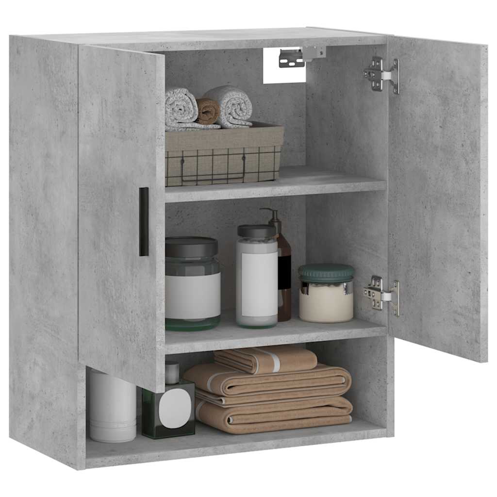 Wall Cabinet Concrete Grey Engineered Wood, image 4
