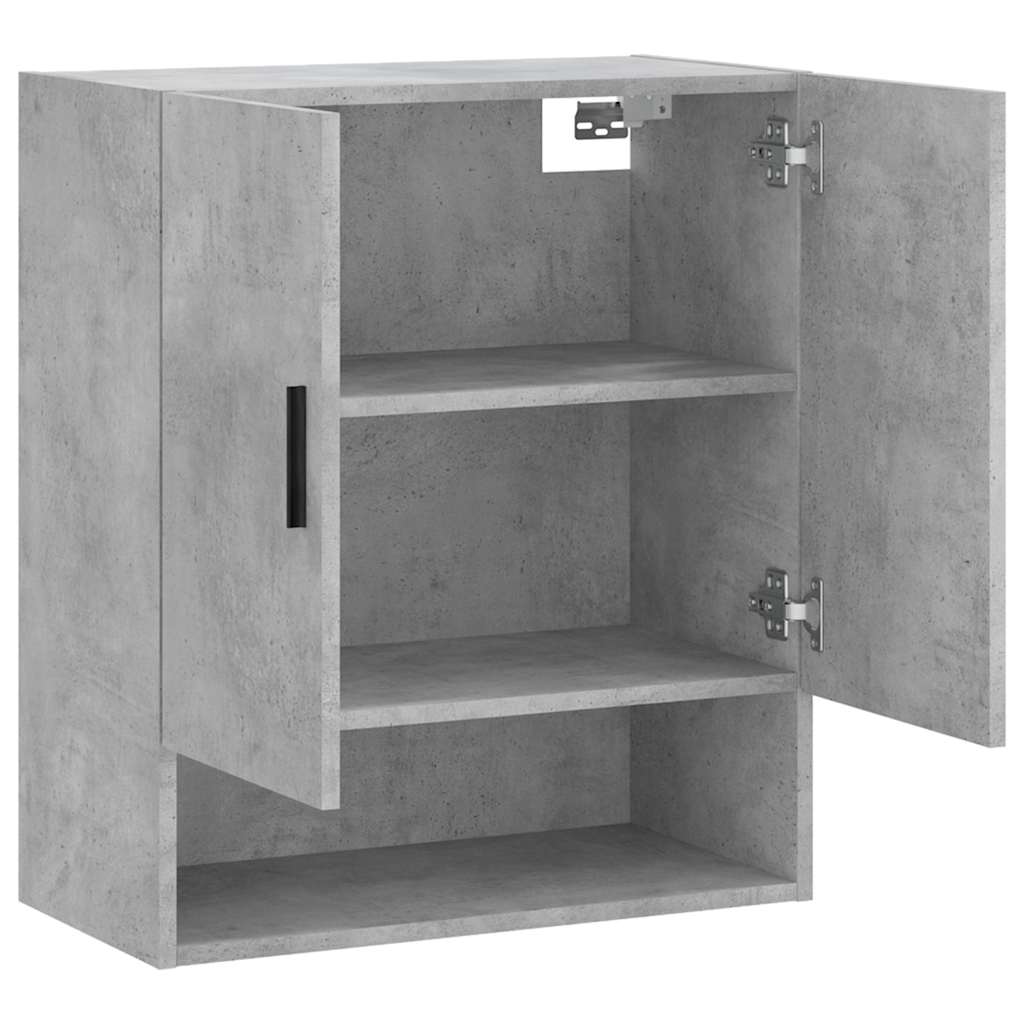 Wall Cabinet Concrete Grey Engineered Wood, image 6