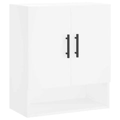 Wall Cabinet White Engineered Wood, image 2
