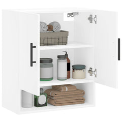 Wall Cabinet White Engineered Wood, image 4