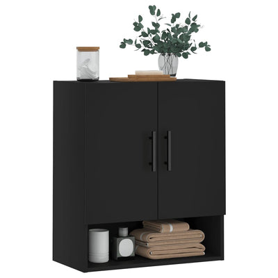 Wall Cabinet Black 60x31x70 cm Engineered Wood